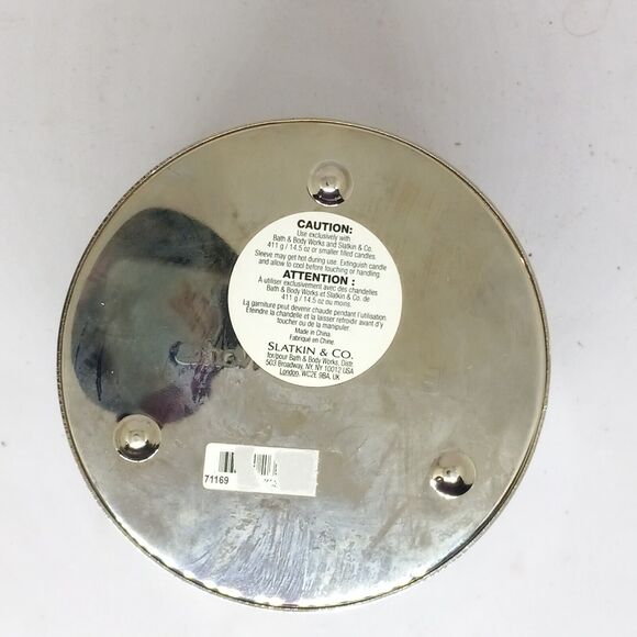 Bath & Body Works Snowman Snowflake 3 Wick Metal Candle Holder-Red-White-Silver - Picture 6 of 11